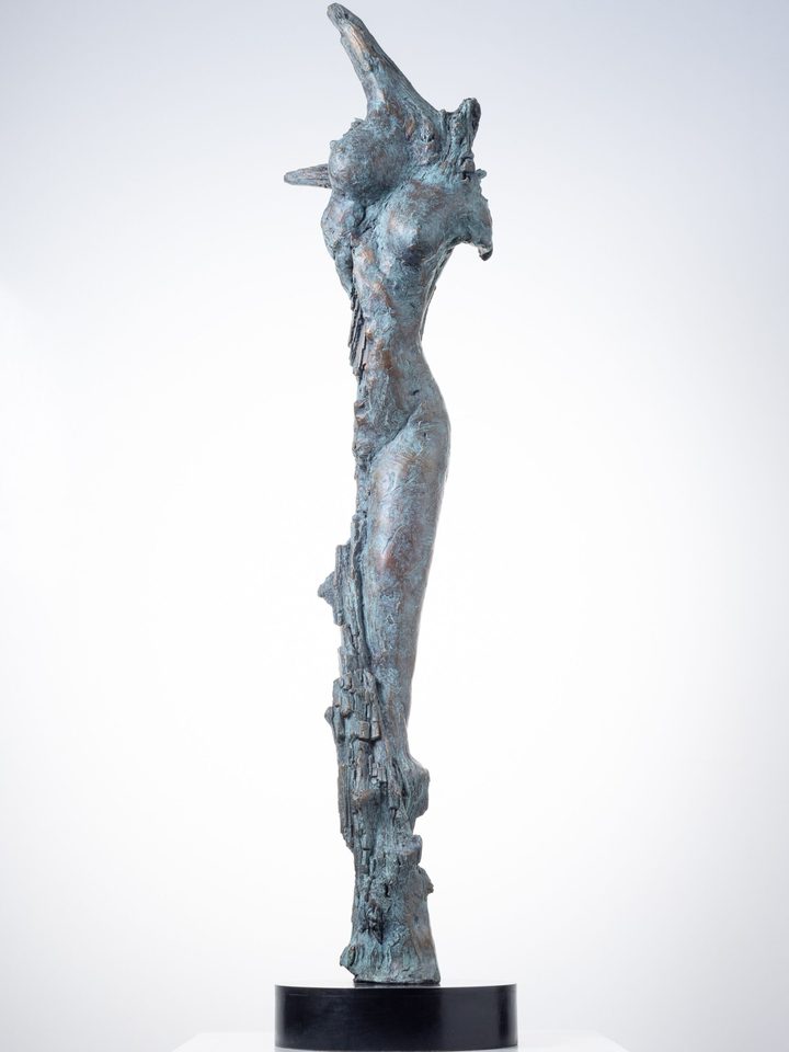 Fallen Angel, a bronze by artist G