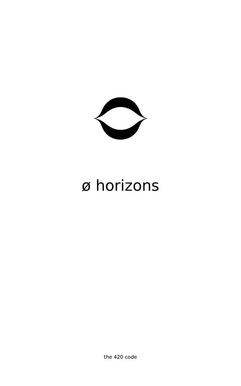 Ø Horizons, the cover
