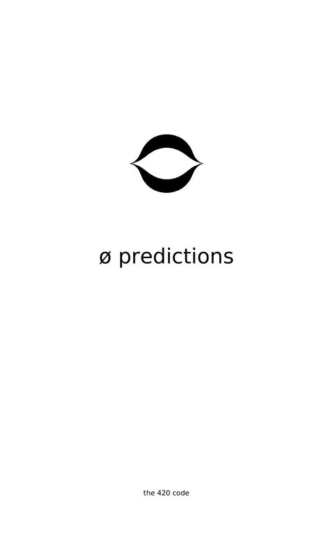 Ø Predictions, the cover